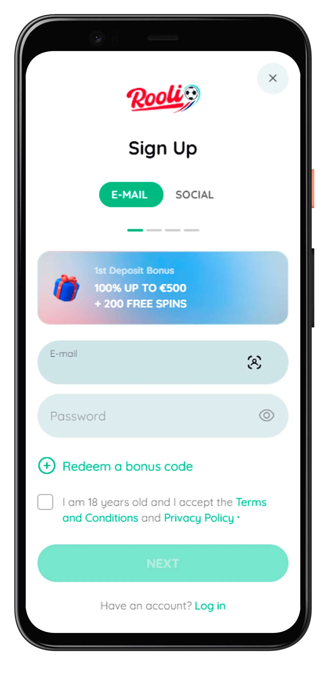 Mobile Registration Rooli Casino